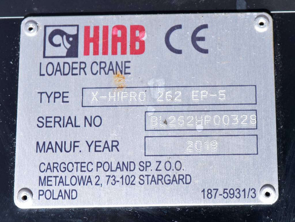 Кран за натоварување за Камион Hiab X-HIPRO 262 EP-5 CD: слика 7