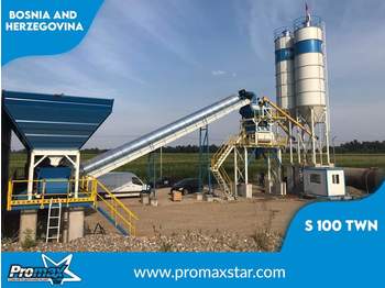 PROMAX Stationary Concrete Batching Plant S100-TWN (100m3/h) - Бетонска база