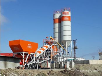 Plusmix 100 m³/hour Mobile Concrete Batching Plant - BETONYY ZAVOD - CEN - Бетонска база