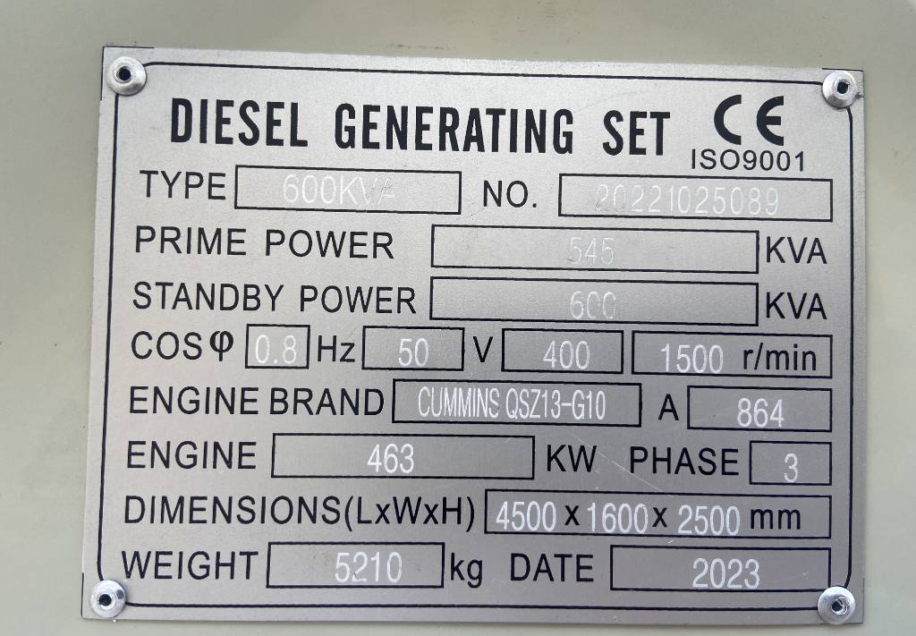 Генераторска поставка Cummins QSZ13-G10 - 600 kVA Generator - DPX-19847: слика 4