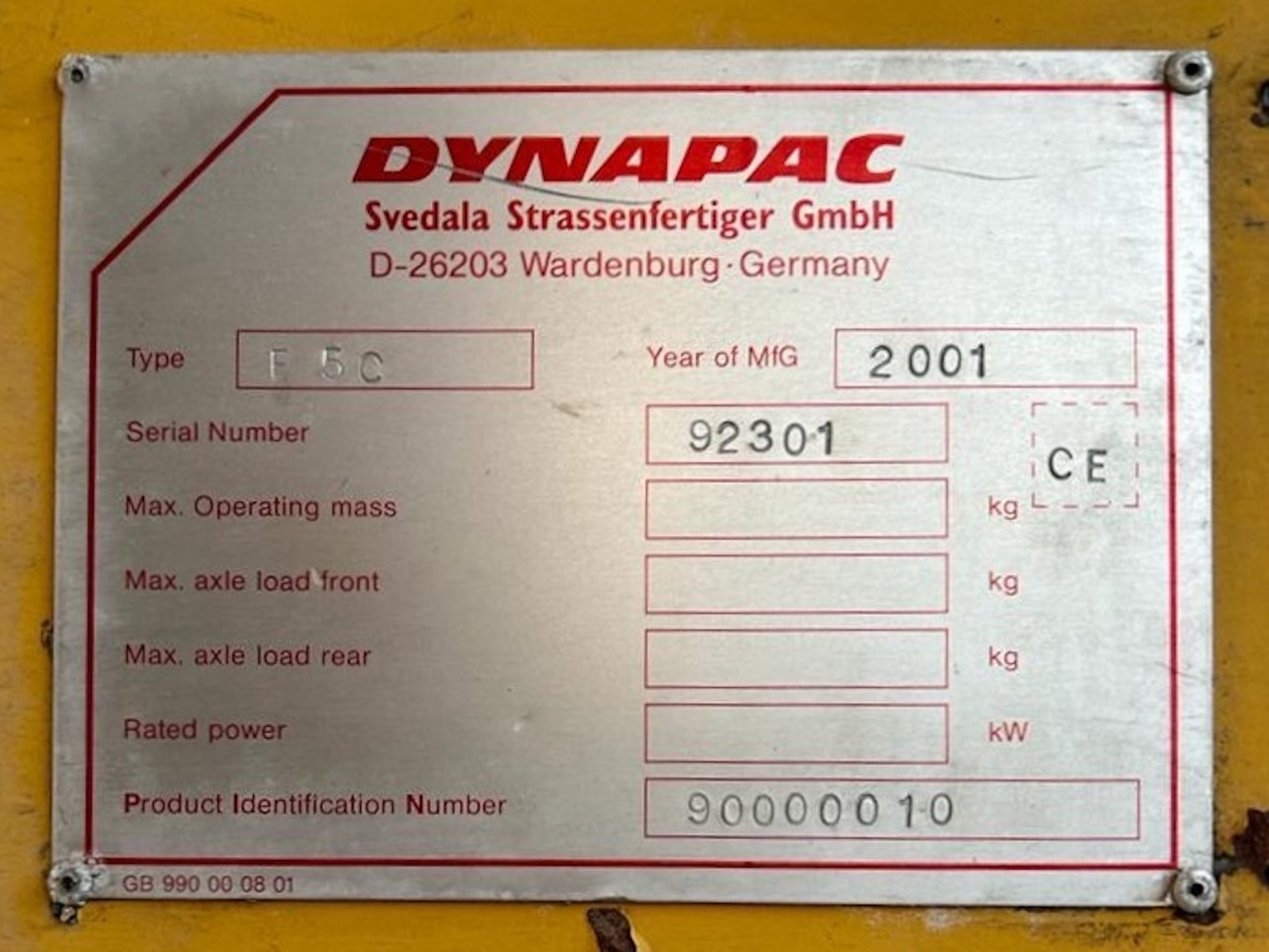Асфалтен поплочувач DYNAPAC F5C: слика 10