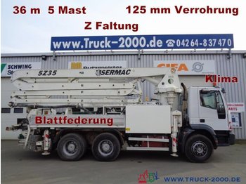 Iveco 380E38 6x4 Sermac 36m Betonpumpe 5Mast Z-Faltung - Камион со бетонска пумпа