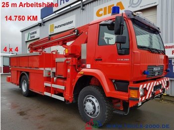 MAN 18.280 4x4 25m Steiger Montage-Dach Feuerwehr - Камион со подигачка кошница