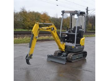  Unused Wacker Neuson EZ17 200mm Pads, Blade, Offset, Piped c/w Expanding Undercarriage - WNCE1301TPAL01571 - Мини багер