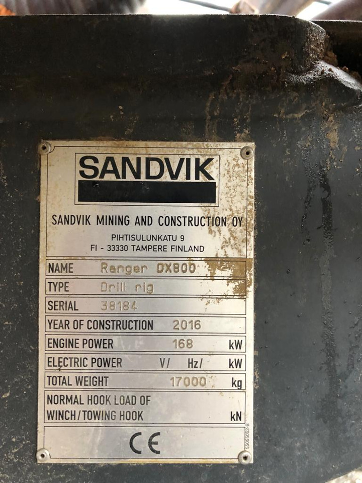 Машина за бушење Sandvik DX800: слика 12
