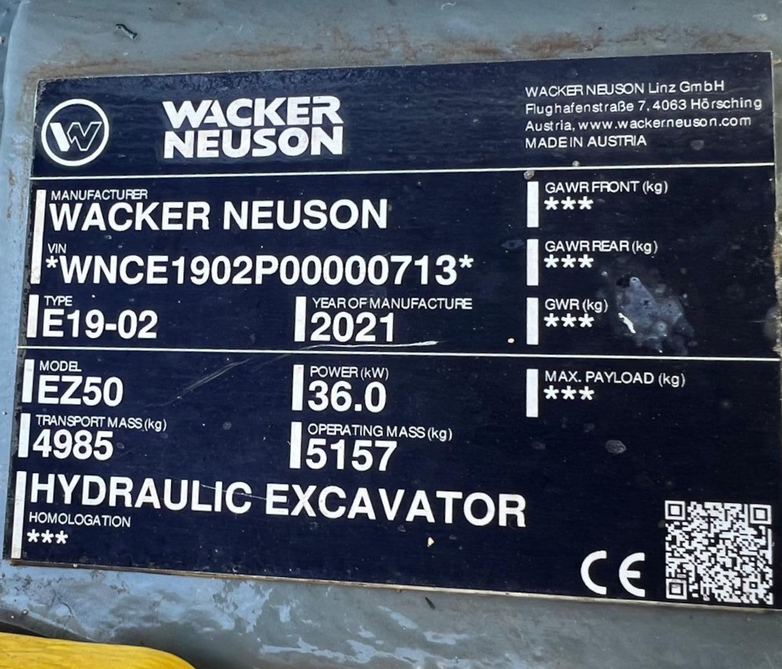 Мини багер WACKER NEUSON EZ50: слика 10