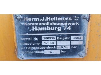 Цистерна контејнер HERM J.J.HELLMERS 17000 LIT 2003 PUMP PAGANI BALLAST 13500 2015: слика 4