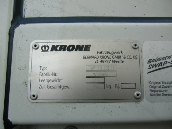 Нов Заменски сандак со церада Krone Wechselpritsche 7,30 Meter , XL Zertifikat: слика 5