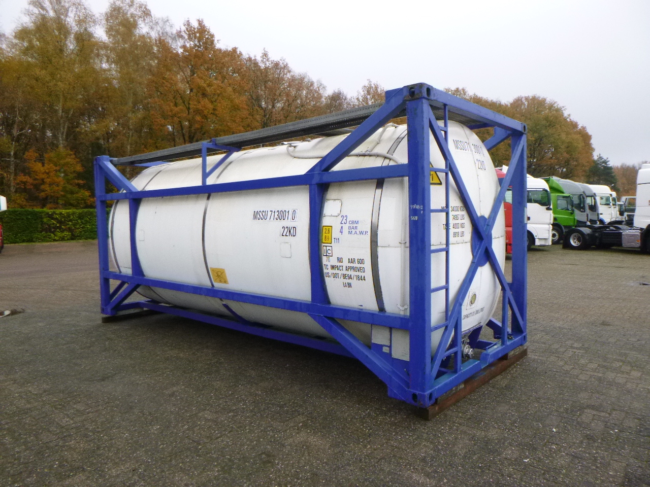 Цистерна контејнер, Полуприколка M Engineering Chemical tank container inox 20 ft / 23 m3 / 1 comp: слика 2