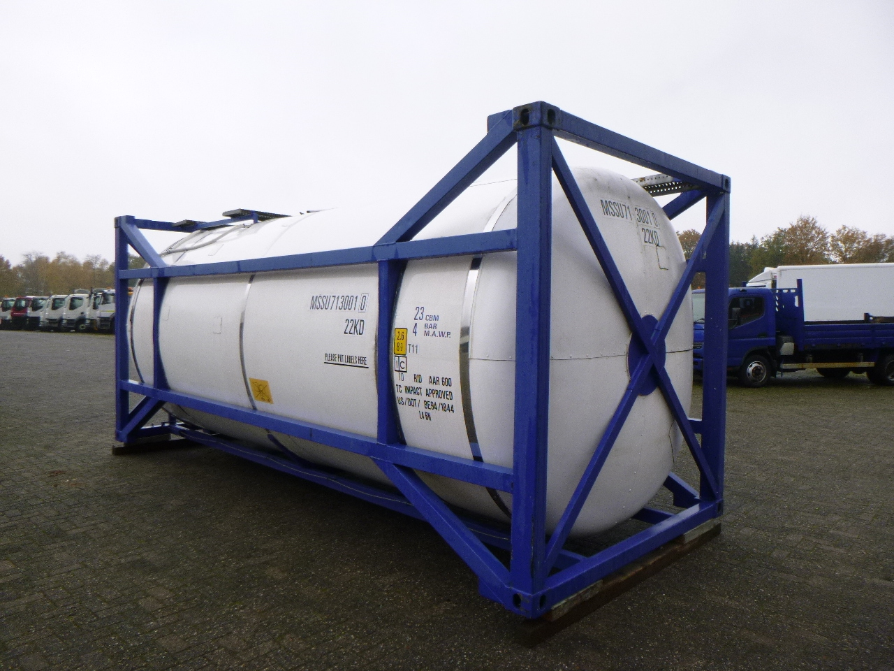Цистерна контејнер, Полуприколка M Engineering Chemical tank container inox 20 ft / 23 m3 / 1 comp: слика 3