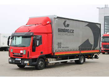 Камион со церада Iveco EUROCARGO 120EL22, HYDRAULIC LIFT, SIDE-WALLS: слика 1