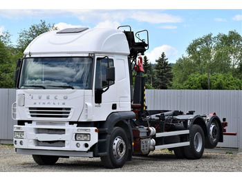 Камион со кука за подигање, Камион со кран Iveco STRALIS 400 Abrollkipper + KRAN * TOPZUSTAND: слика 4