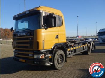 Scania 114 380 6x2 Manual, retarder, blatt - Камион за подигање контејнери