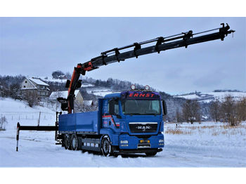 Камион со платформа MAN TGS 26.480 Pritsche 6,90 m+Kran/FUNK*Topzustand!: слика 1