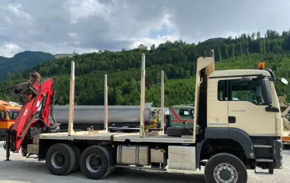 Камион за дрва, Камион со кран MAN TGS 33.480: слика 3