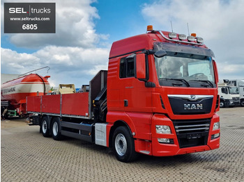 Камион со кран, Камион со платформа MAN TGX 26.460 / ZF Intarder / Kran / Lenkachse: слика 3
