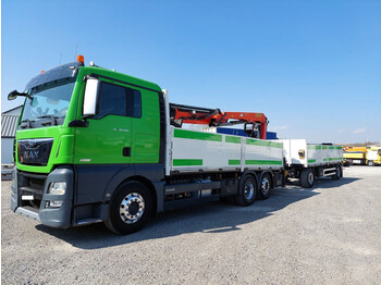 Камион со платформа, Камион со кран MAN TGX 26.520 Pritsche + Kran Palfinger 20001L: слика 1