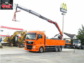 Камион со платформа, Камион со кран MAN TG-X 26.480 6x2-2 LL Pritsche Heckkran: слика 1