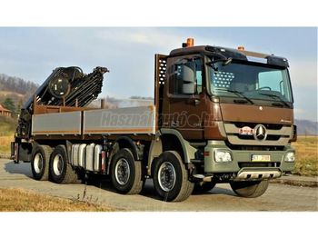 Камион со платформа, Камион со кран MERCEDES-BENZ ACTROS 4141 Darus Platós 8x4: слика 1