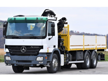 Камион со платформа, Камион со кран Mercedes-Benz ACTROS 2632: слика 4