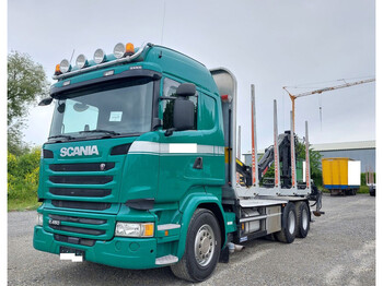 Камион за дрва, Камион со кран Scania R450 Holz 6x4 Loglift F96S 79: слика 1
