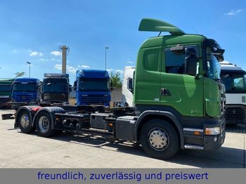 Транспортер на контејнер/ Камион со променливо тело Scania * R 420 * RETARDER * OPTICRUSE * 2 X ALU TANK *: слика 1
