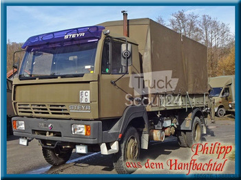 Steyr Steyr 12S18 Allrad mit Ladekran am Heck - Камион со церада, Камион со кран: слика 2