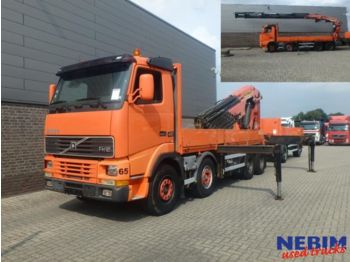Камион со платформа Volvo FH12 420 8x4 Palfinger PK 66000 E / RC + Trailer: слика 1