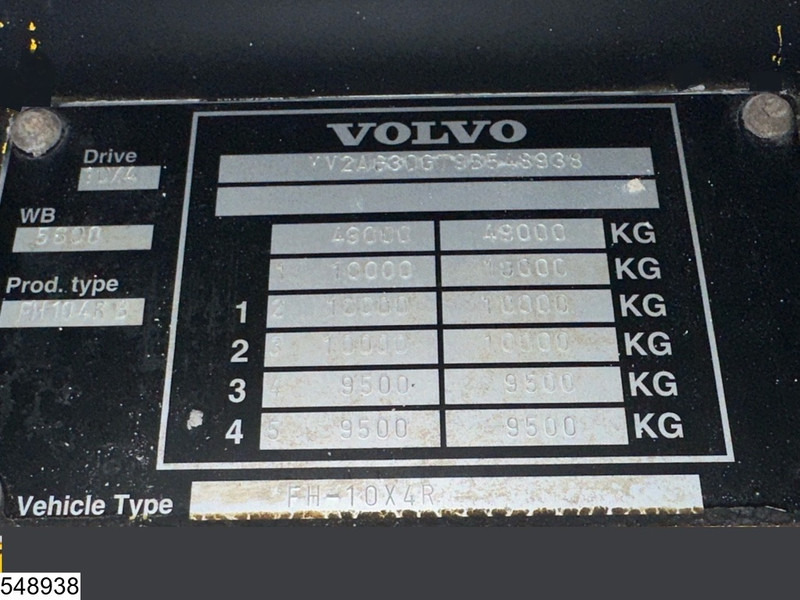 Камион со кабелски систем Volvo FH 500 10x4, EURO 5, Steel suspension, Manual: слика 9