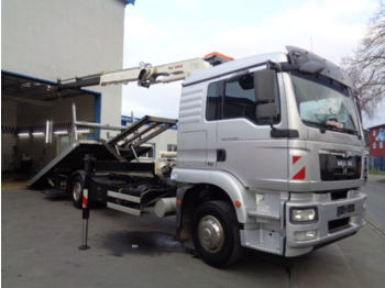 MAN TGM15.290 Schiebeplateau Kran Brille Winde Euro5  - Камион за влечење