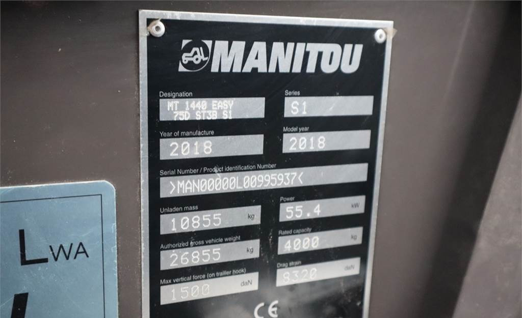 Телескопски ракувач Manitou MT1440 EASY Valid inspection, *Guarantee! Diesel,: слика 6
