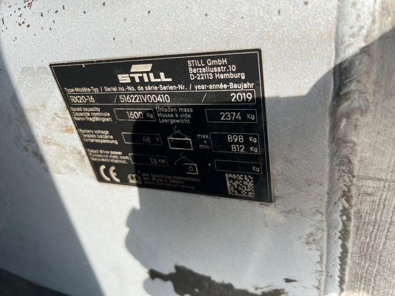 Електричен вилушкар Still RX20-16 RX20-16 triplo520 freelift sideshift 2019 NEW MODEL!: слика 17