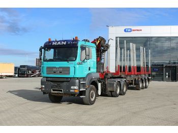 Превоз на дрва MAN TGA 33.480 6x6 BL,+ AGAMA NPD 38, PALFINGER