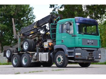 MAN TGA 26.480 6x4 2004 for long wood transport - Шумска приколка