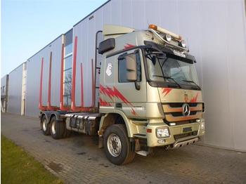 Mercedes-Benz ACTROS 3360 6X4 TIMBER EURO 5 FULL STEEL  - Шумска приколка
