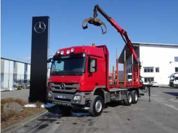 Mercedes-Benz Actros 3355 AK 6x6 V8 Holztransporter/Kurzholz  - Шумска приколка