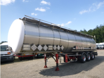 Полуприколка цистерна за транспорт на хемикалии Burg Chemical tank inox 46 m3 / 4 comp: слика 1