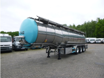 Полуприколка цистерна за транспорт на храна Burg Food tank inox 32.5 m3 / 3 comp + pump: слика 1