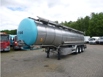 Полуприколка цистерна за транспорт на храна Burg Food tank inox 32.6 m3 / 3 comp + pump: слика 1