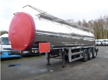 Полуприколка цистерна за транспорт на хемикалии Clayton Chemical tank inox 30 m3 / 1 comp: слика 1