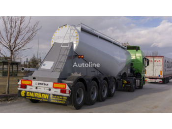 Нов Полуприколка цистерна за транспорт на цемент EMIRSAN 2022 4 Axle Cement Tanker Trailer: слика 1