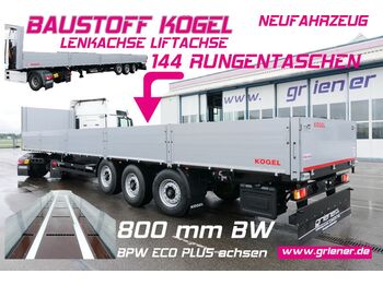 Нов Полуприколка платформа Kögel SN24 /BAUSTOFF 800 BW /144 x RUNG. LENKACHSE BPW: слика 1