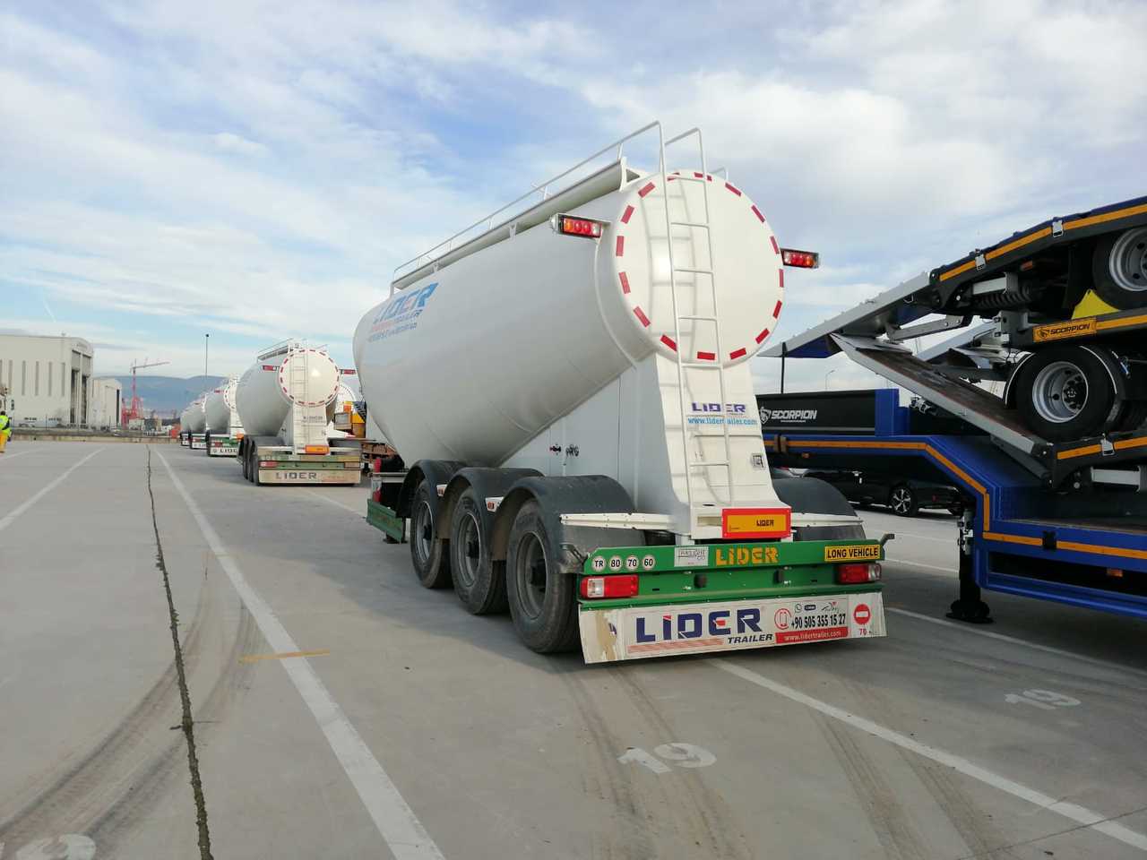 Нов Полуприколка цистерна за транспорт на цемент LIDER 2023 MODEL NEW CEMENT TANKER: слика 19