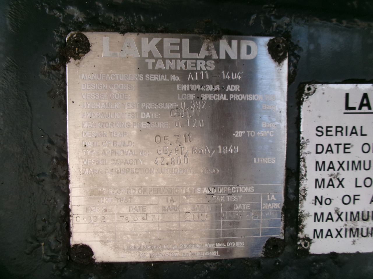 Полуприколка цистерна за транспорт на гориво Lakeland Fuel tank alu 42.8 m3 / 6 comp + pump: слика 30