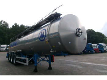 Полуприколка цистерна за транспорт на хемикалии Magyar Chemical tank inox 32.5 m3 / 1 comp: слика 2