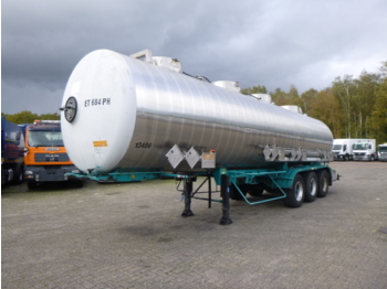 Полуприколка цистерна за транспорт на хемикалии Magyar Chemical tank inox 32 m3 / 4 comp ADR valid till 28/02/2022: слика 1