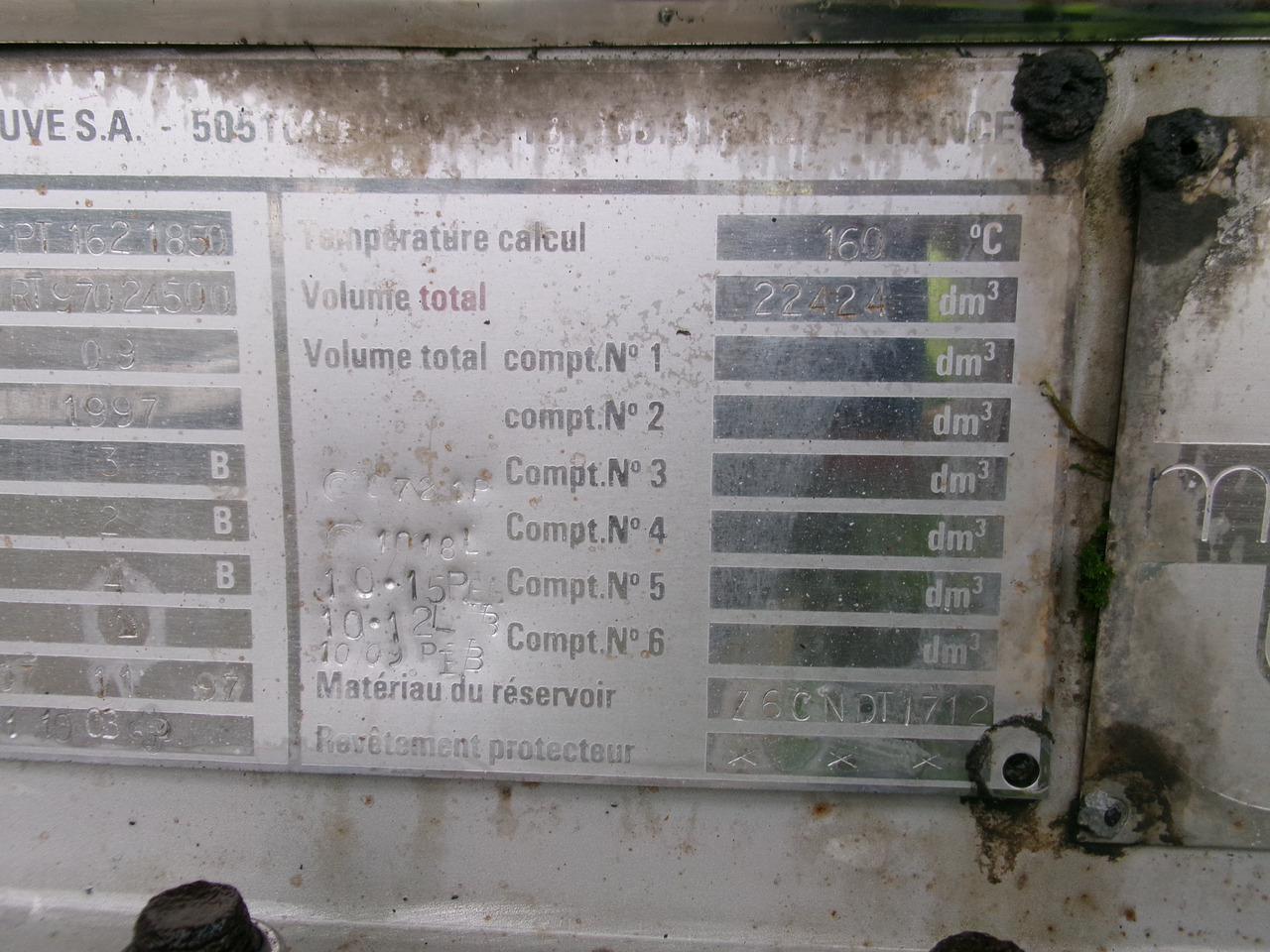 Полуприколка цистерна за транспорт на хемикалии Maisonneuve Chemical tank inox 22.3 m3 / 1 comp: слика 34