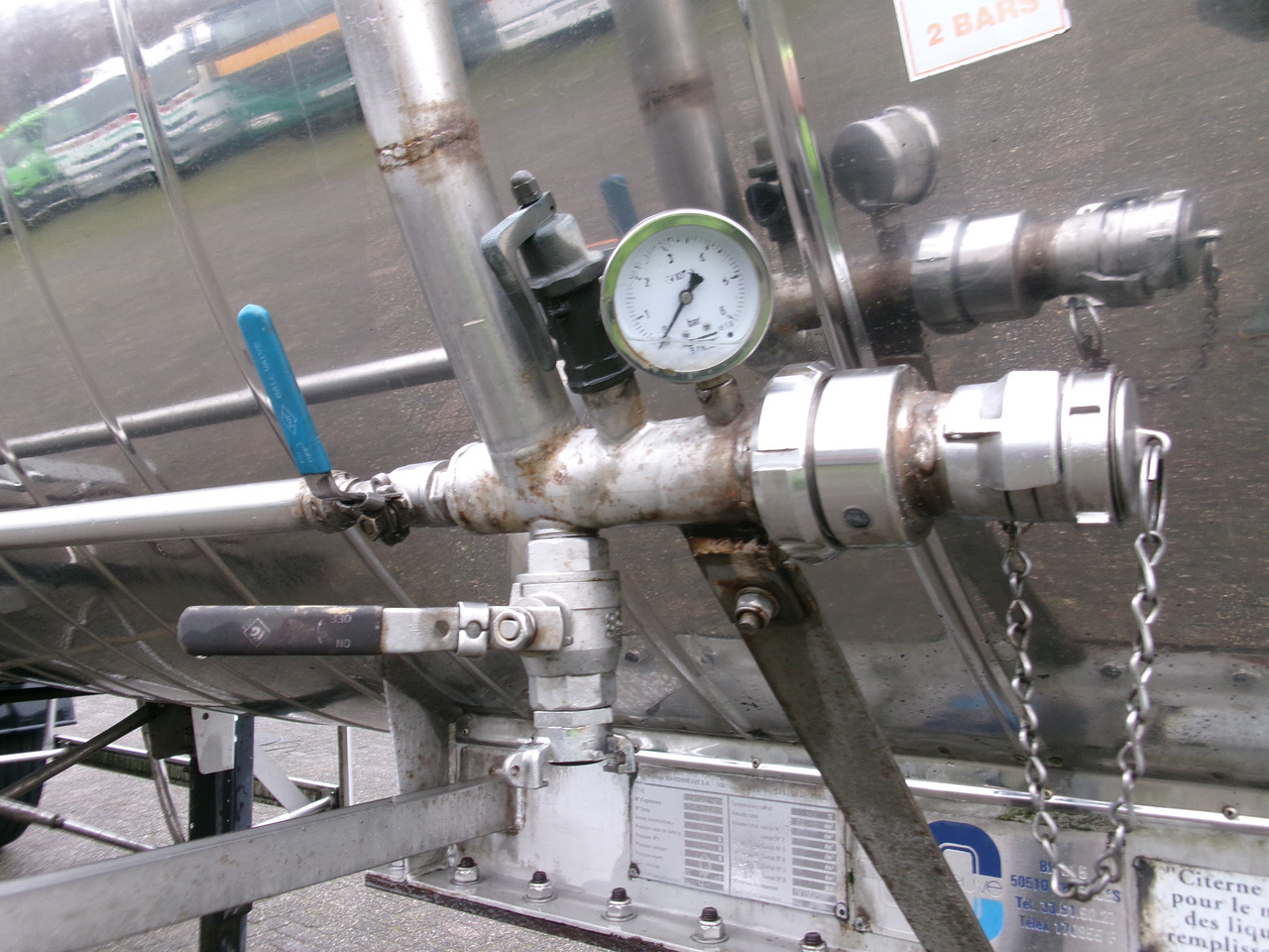 Полуприколка цистерна за транспорт на хемикалии Maisonneuve Chemical tank inox 22.3 m3 / 1 comp: слика 7