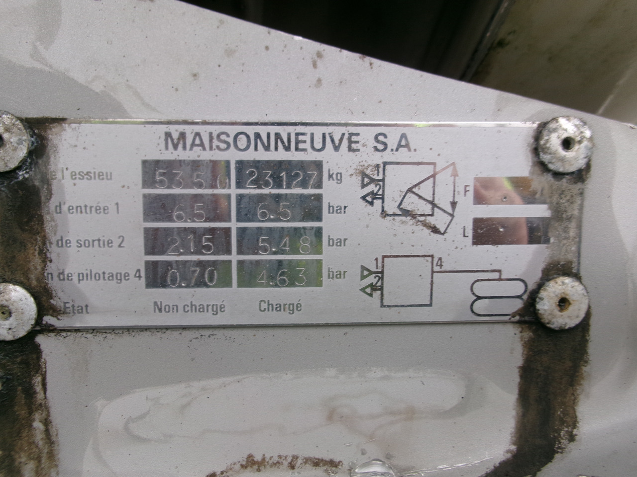 Полуприколка цистерна за транспорт на хемикалии Maisonneuve Chemical tank inox 22.3 m3 / 1 comp: слика 35