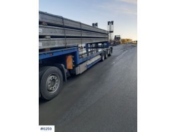  HRD 3 axle machine trailer w / pull-out - Полуприколка за низок утовар